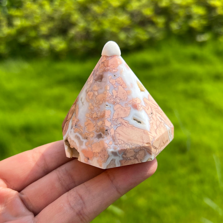 Natural Pink Agate Diamond