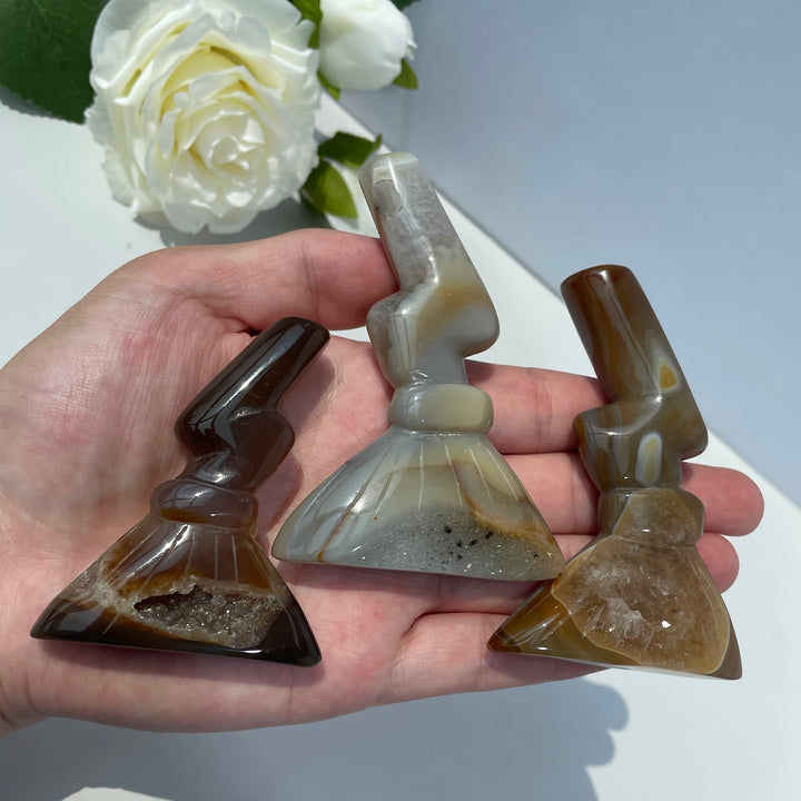 Agate Geode Besom