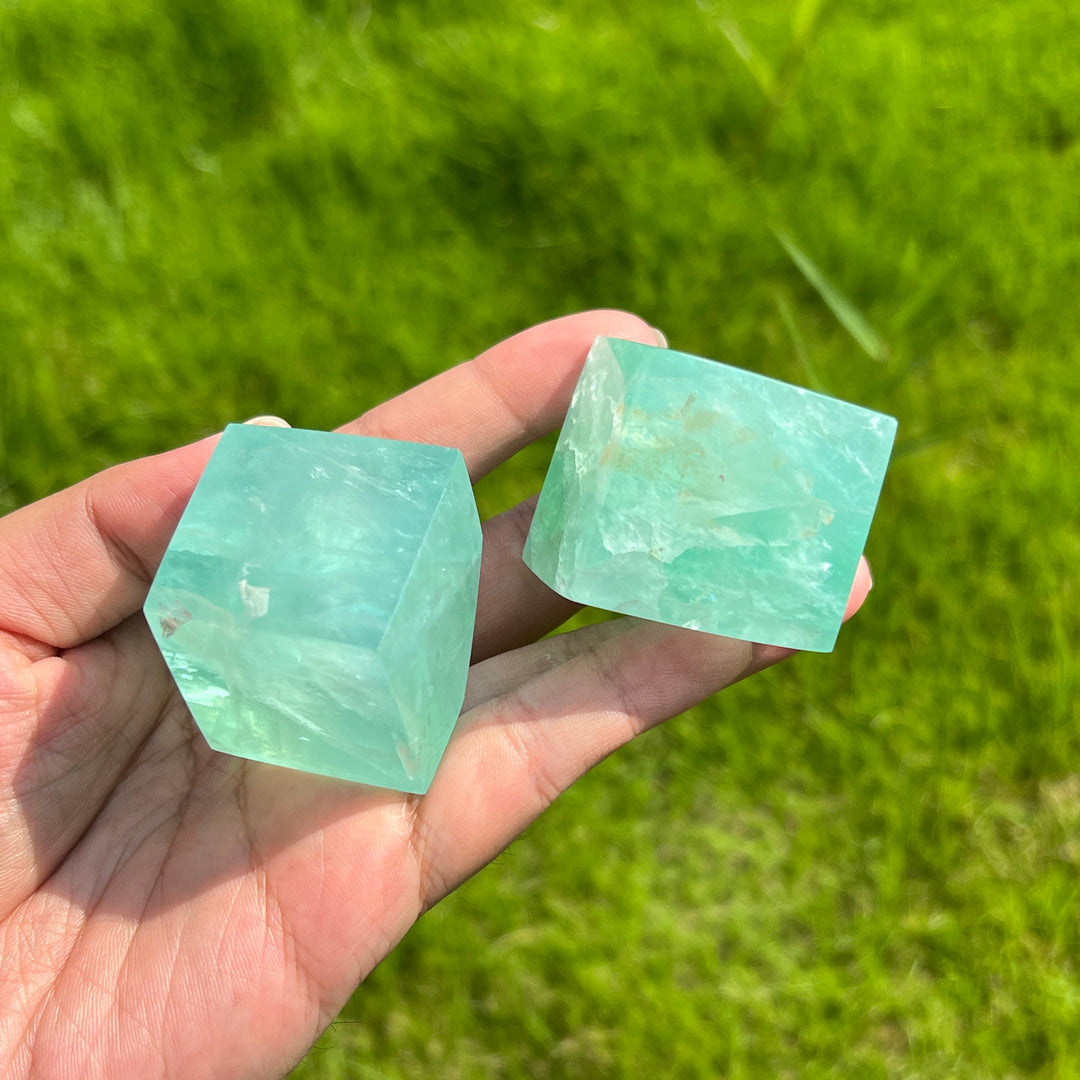 Green Fluorite Cube