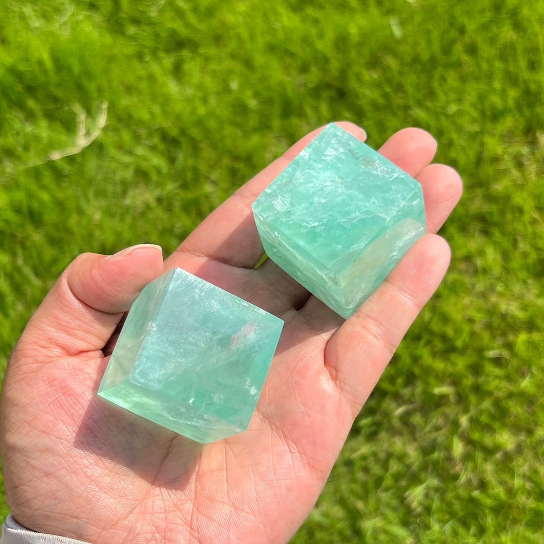 Green Fluorite Cube