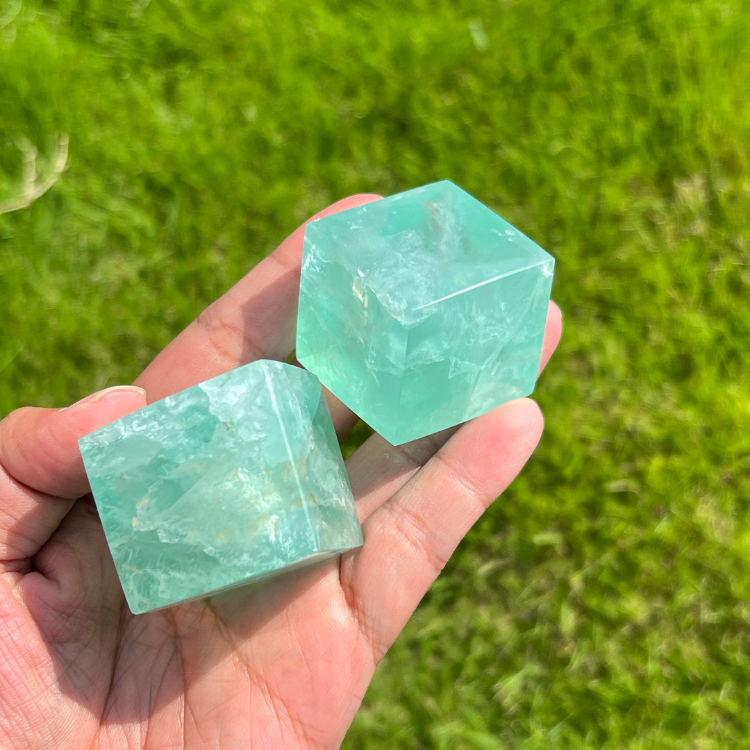 Green Fluorite Cube
