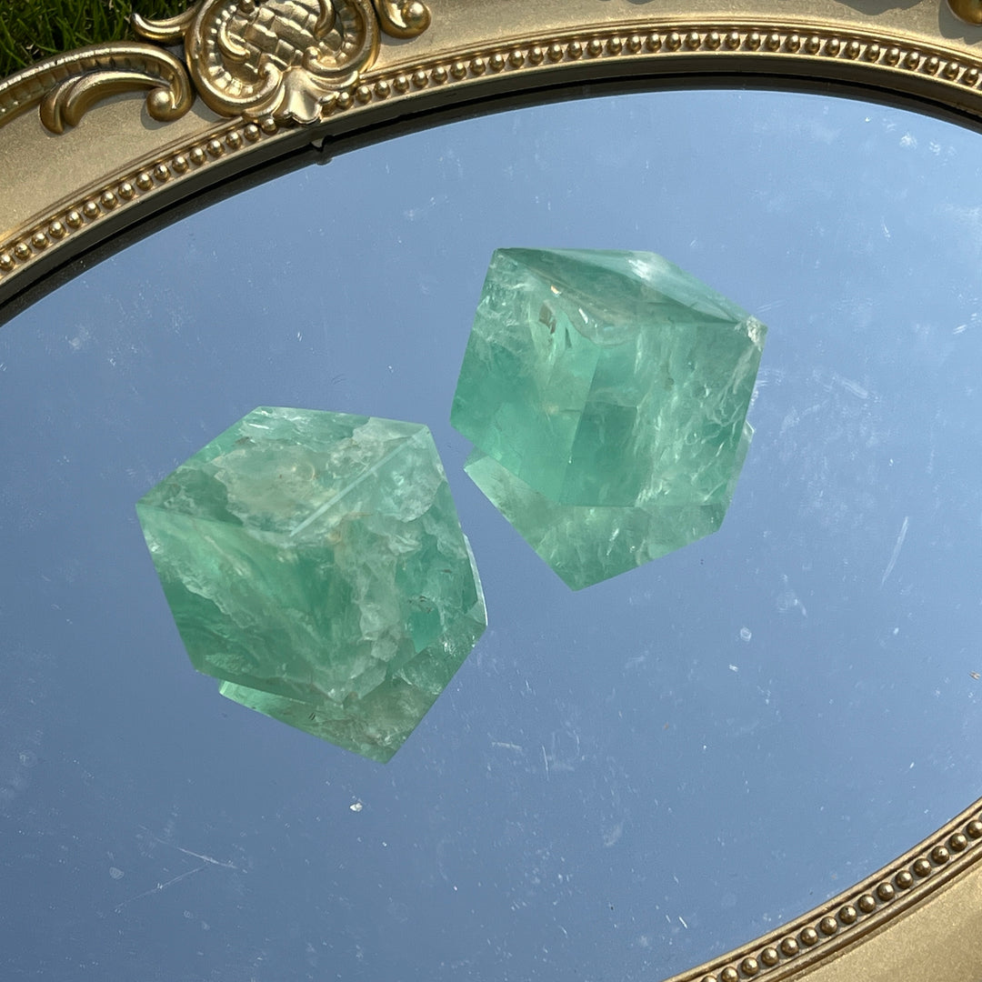 Green Fluorite Cube