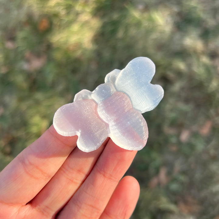 Natural Crystal Carving Selenite Bee