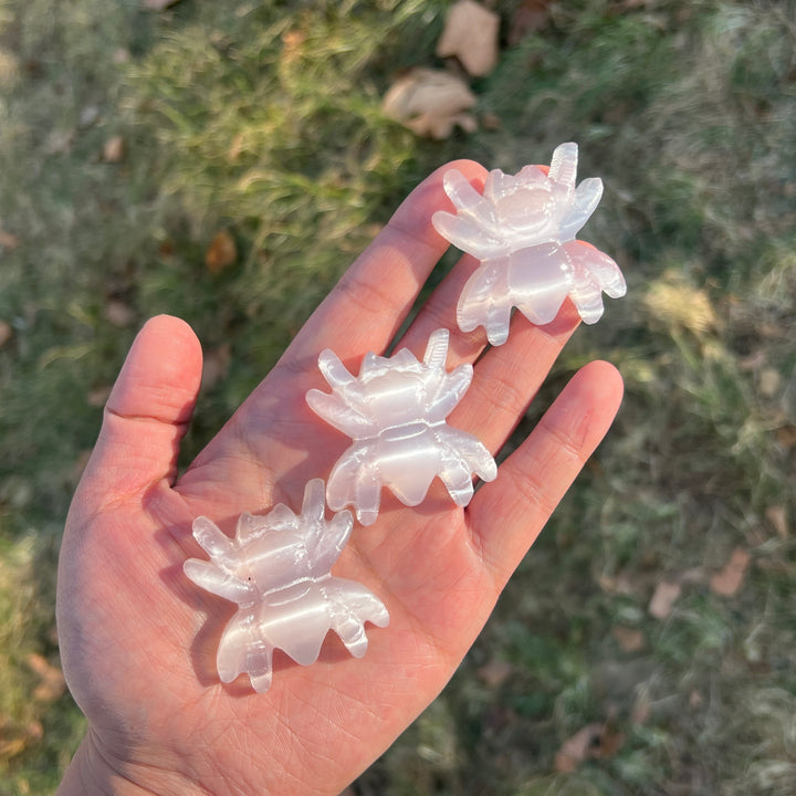 Natural Crystal Carving Selenite Spider