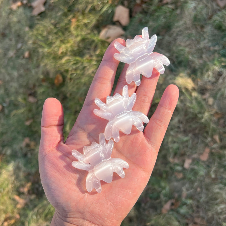 Natural Crystal Carving Selenite Spider