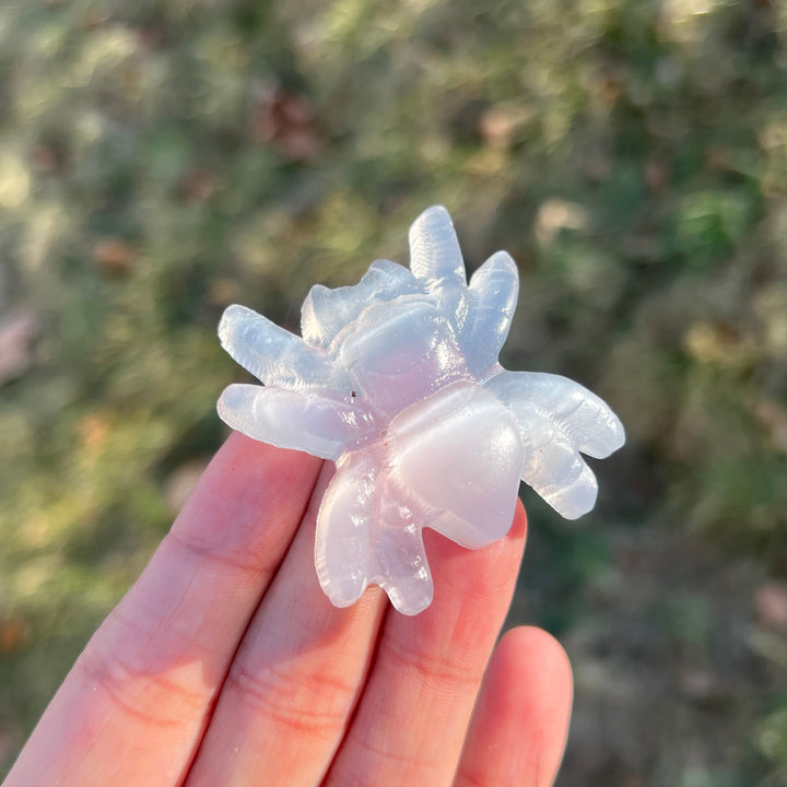 Natural Crystal Carving Selenite Spider