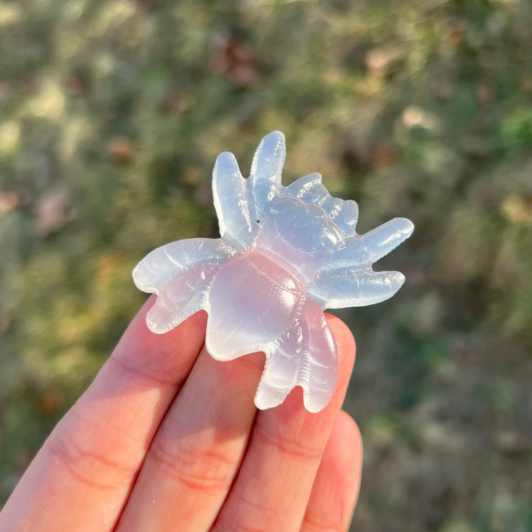 Natural Crystal Carving Selenite Spider