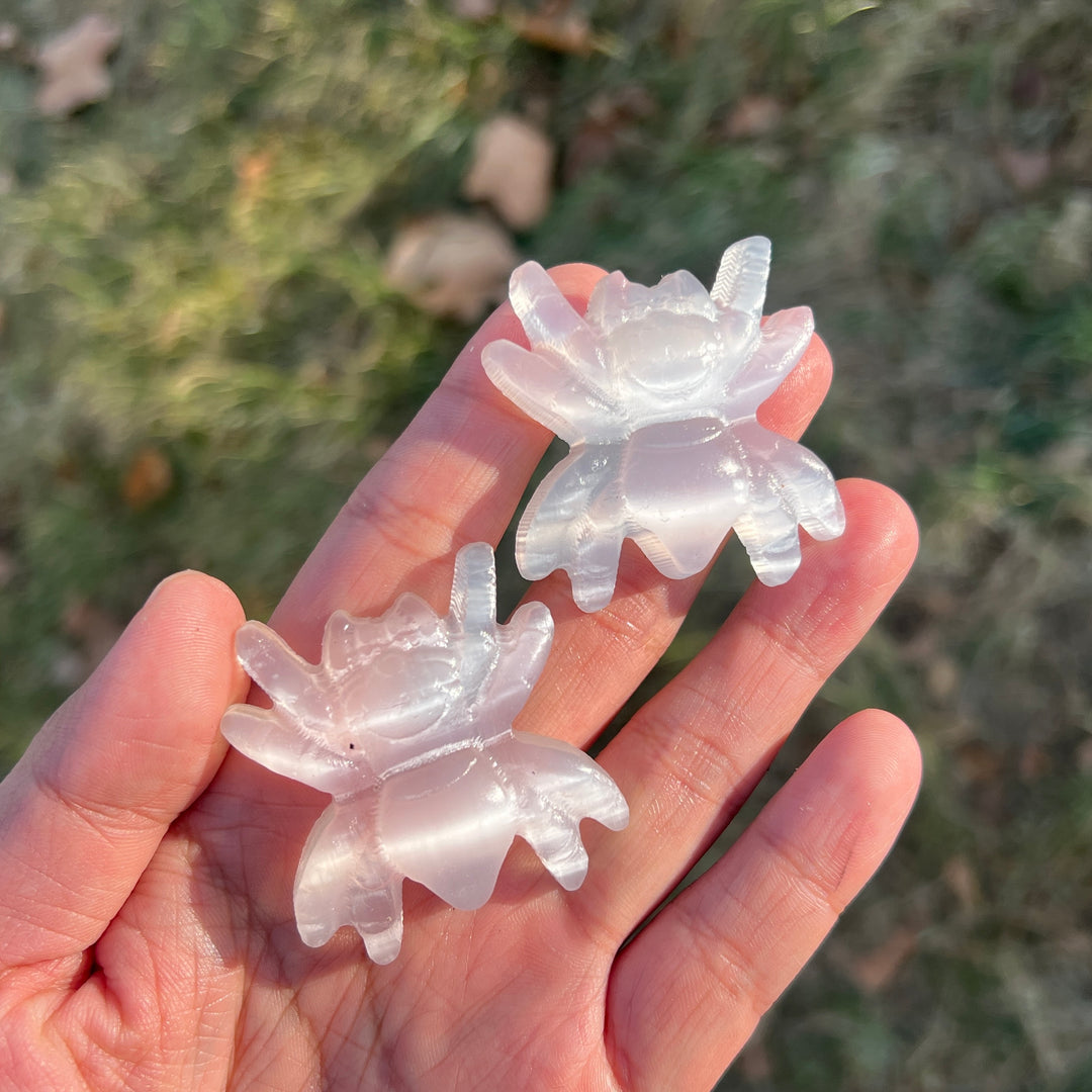 Natural Crystal Carving Selenite Spider