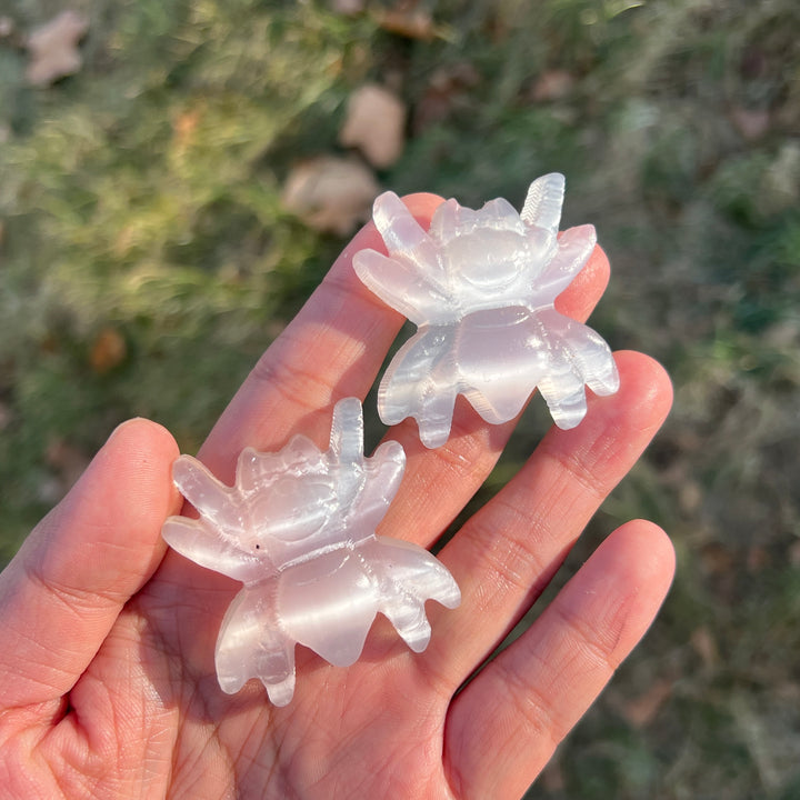 Natural Crystal Carving Selenite Spider
