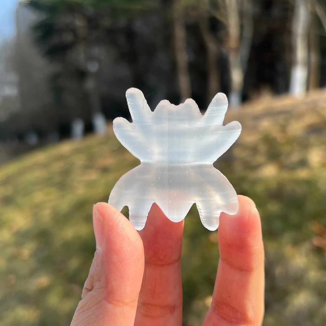 Natural Crystal Carving Selenite Spider