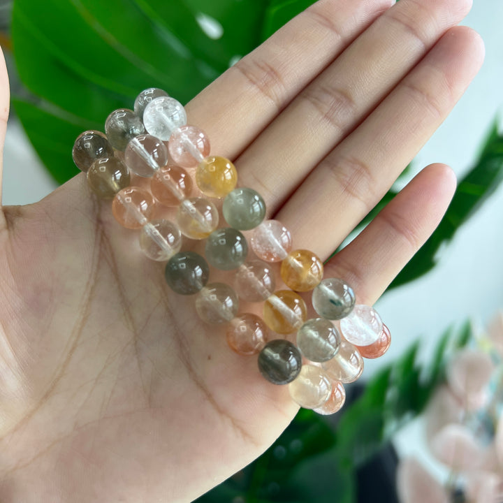 Amphibole In Quartz Bracelet 8.5mm