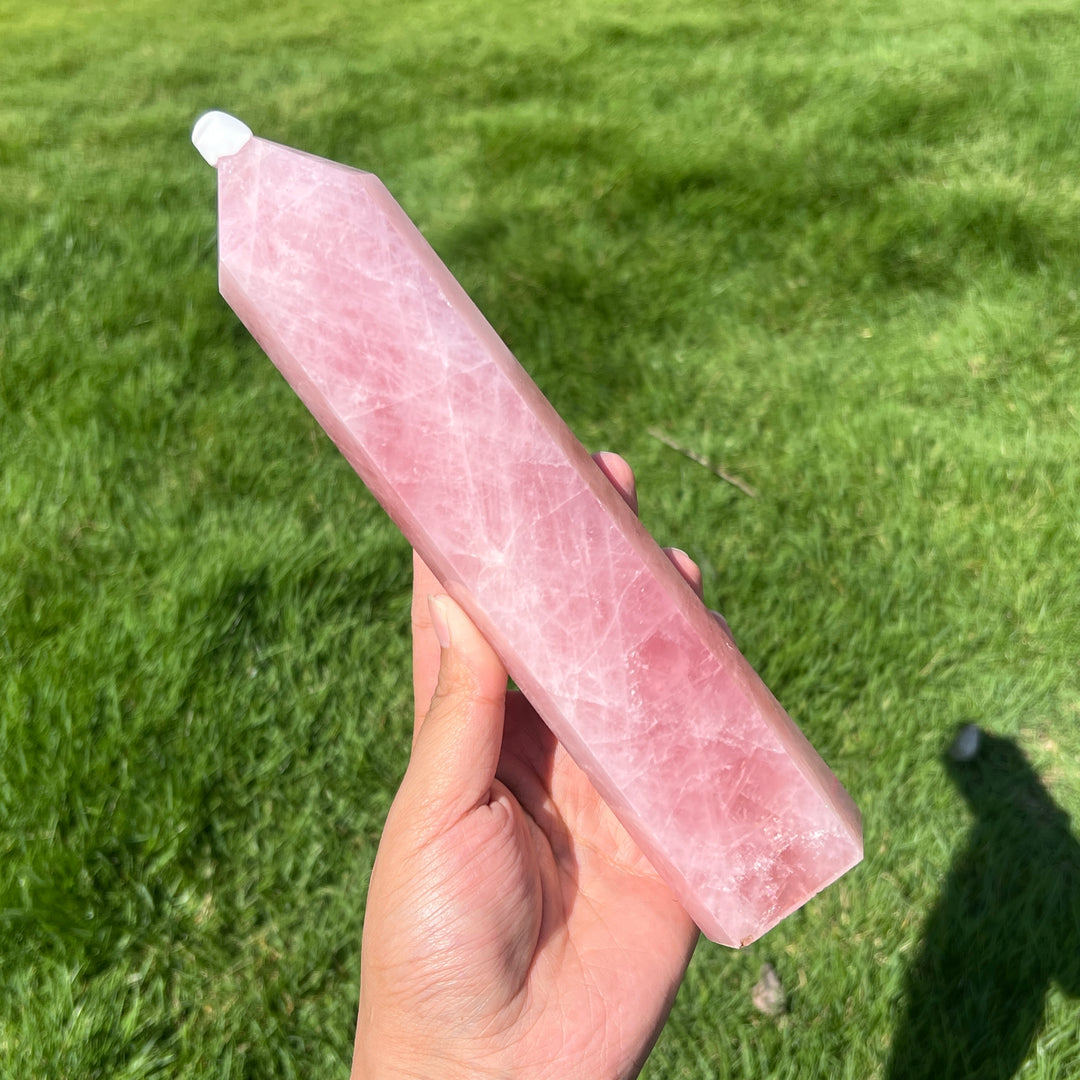 Natural Rose Quartz Tower