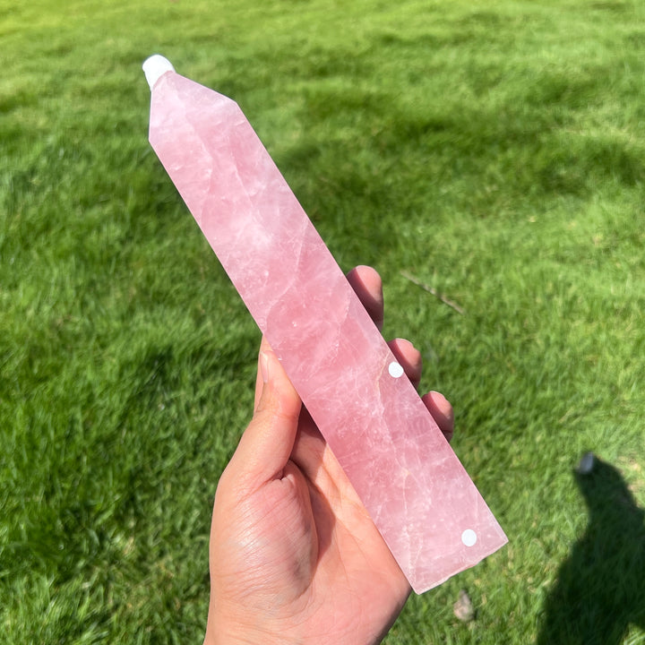 Natural Rose Quartz Tower