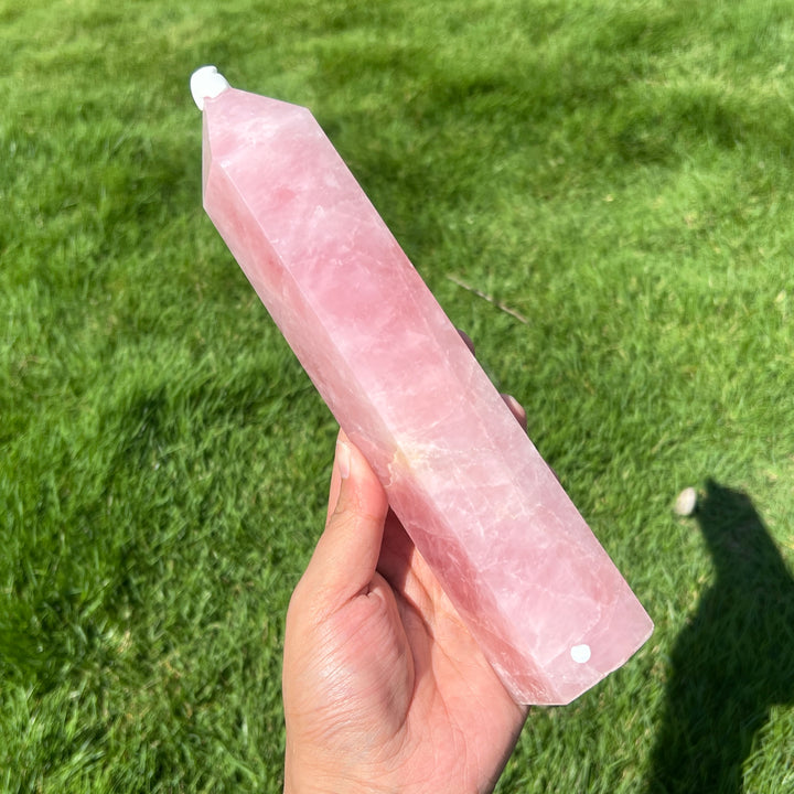 Natural Rose Quartz Tower