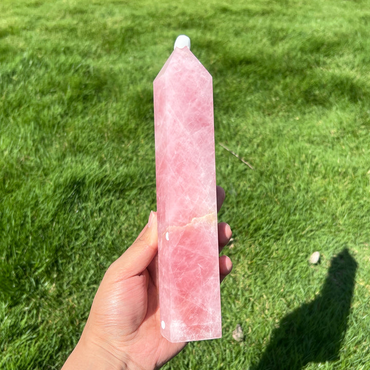 Natural Rose Quartz Tower