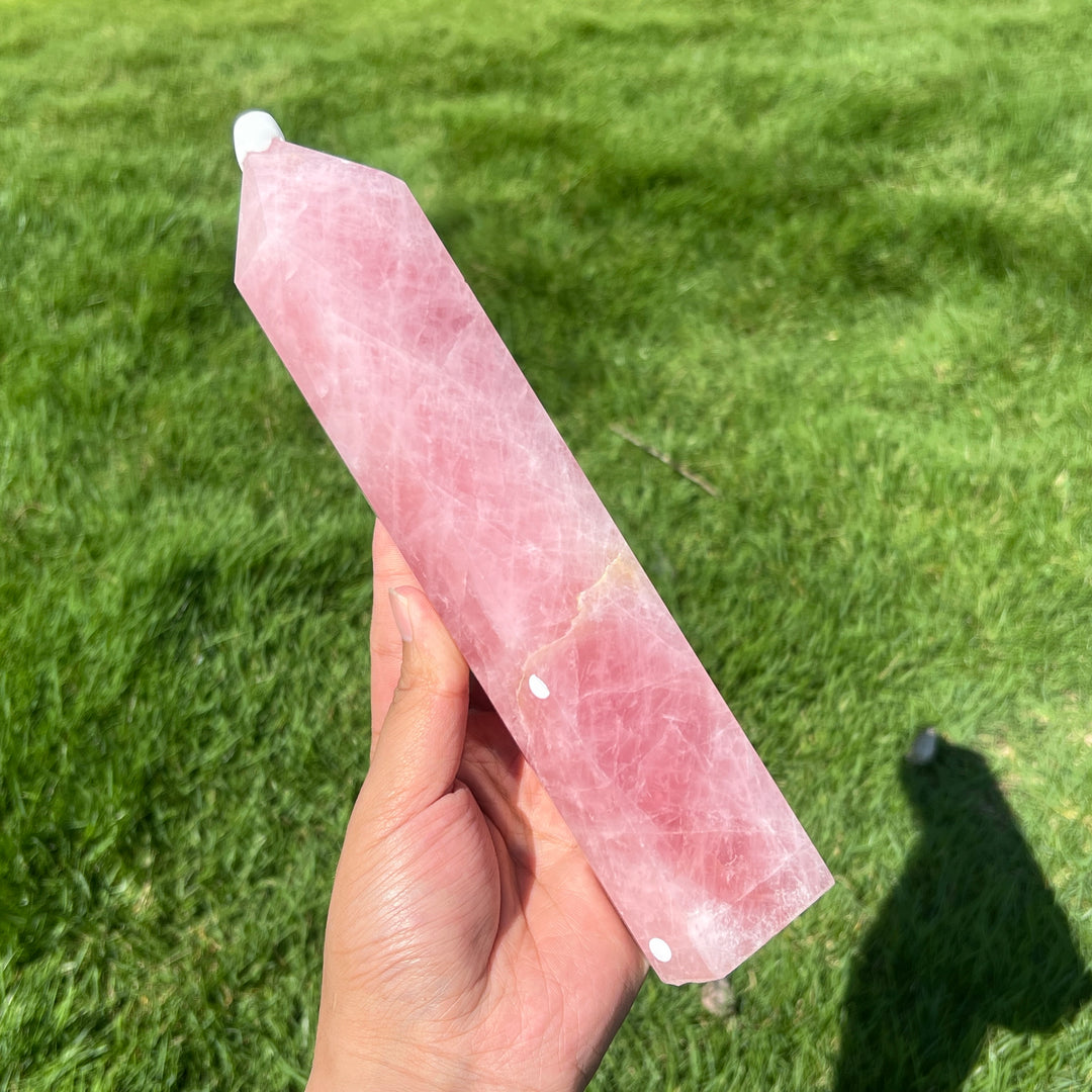 Natural Rose Quartz Tower