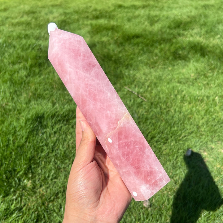 Natural Rose Quartz Tower