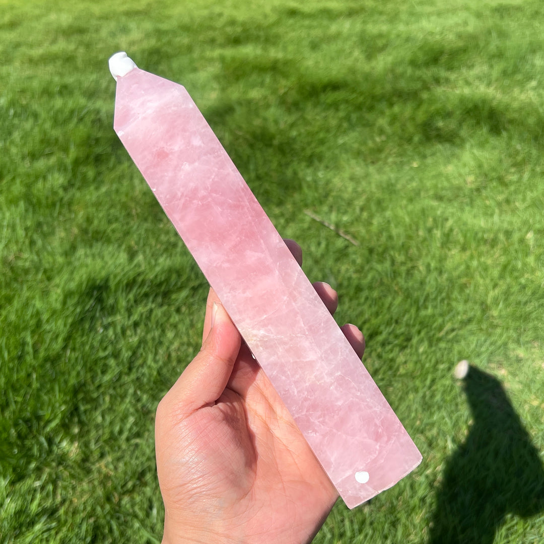 Natural Rose Quartz Tower
