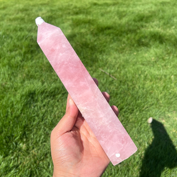 Natural Rose Quartz Tower