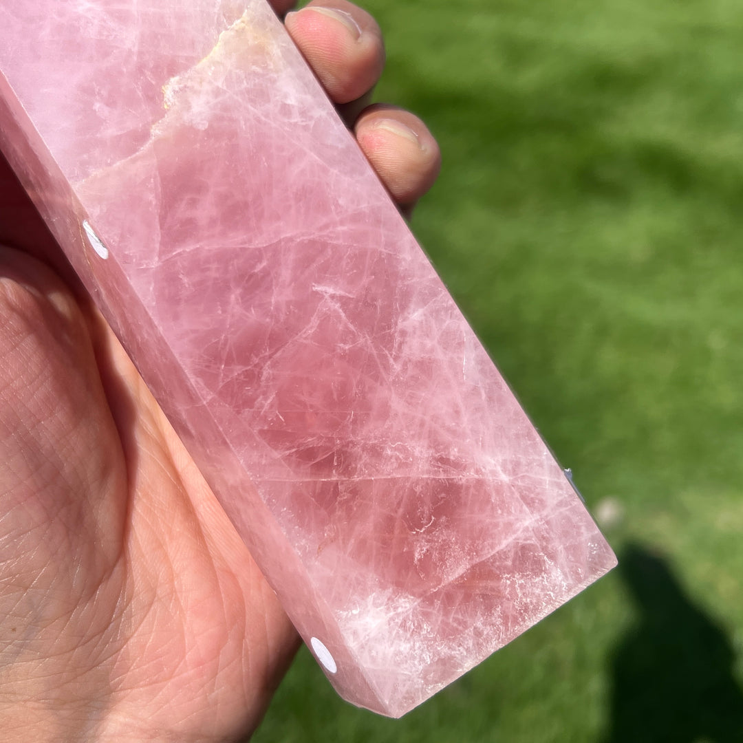 Natural Rose Quartz Tower