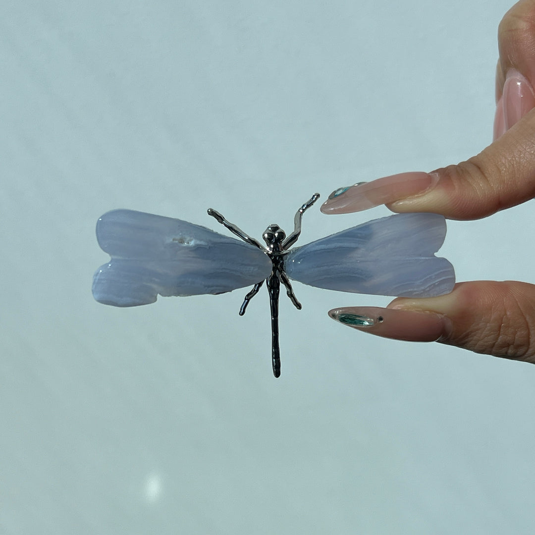 Blue Lace Agate Dragonfly