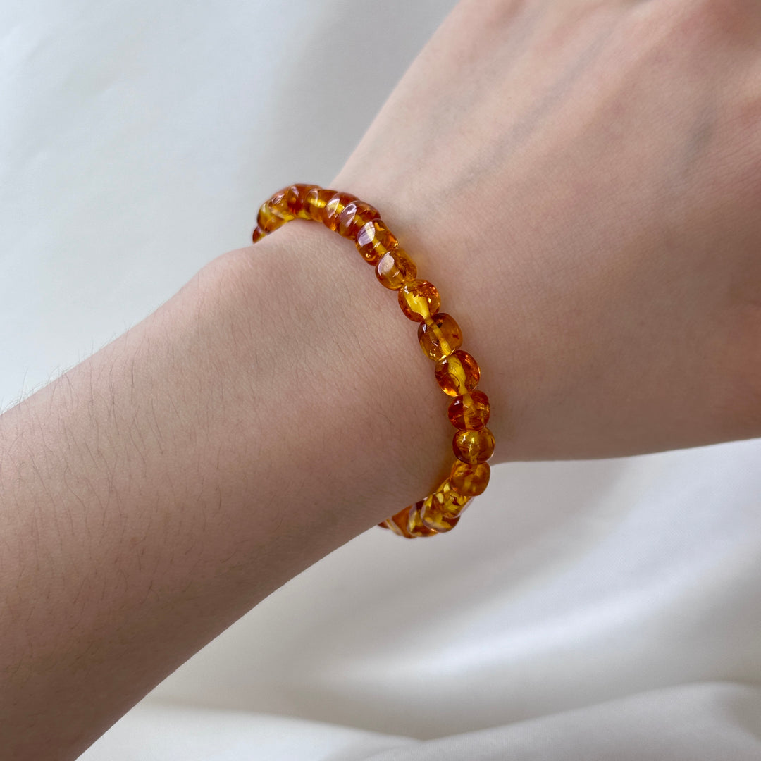 Flower Amber Bracelet 4.5-5.9mm