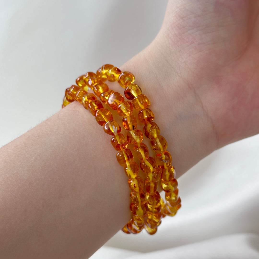 Flower Amber Bracelet 4.5-5.9mm