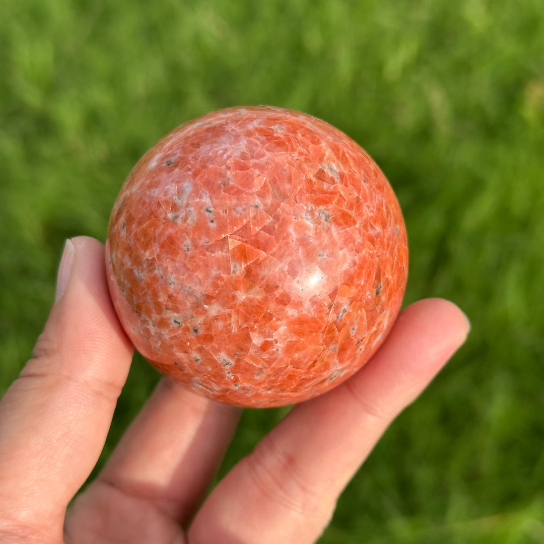Natural Orange Calcite Sphere
