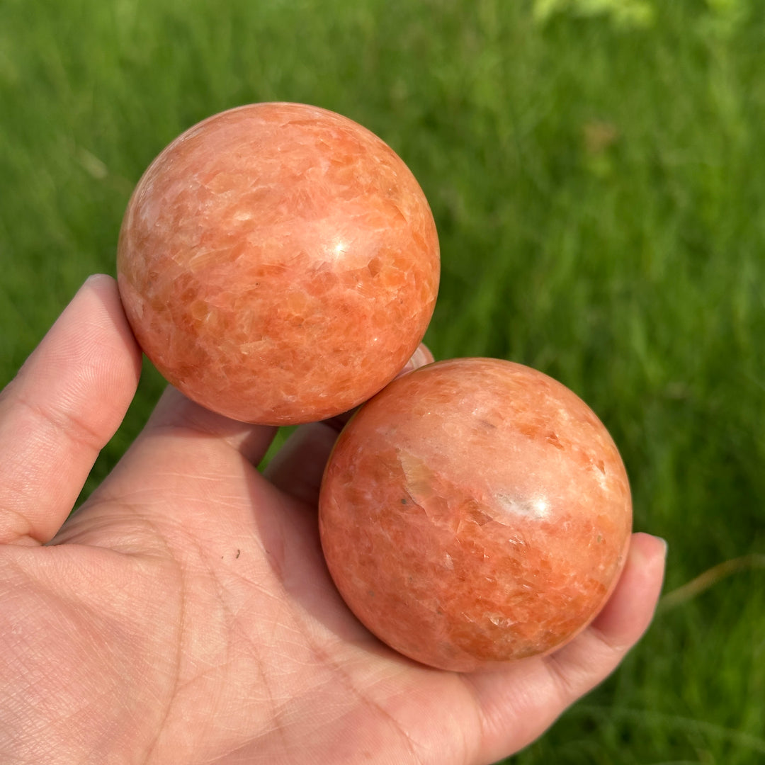 Natural Orange Calcite Sphere