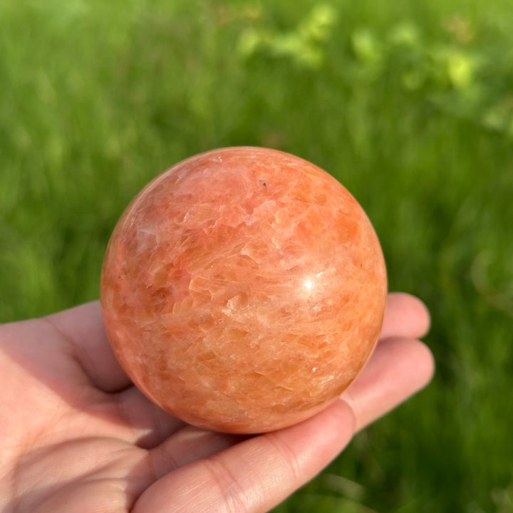Natural Orange Calcite Sphere