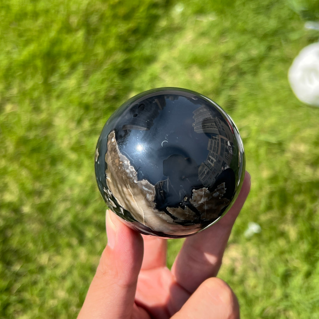 Natural Volcanic Agate Sphere