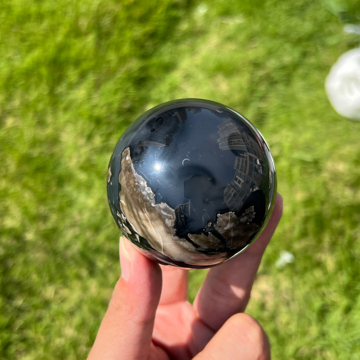 Natural Volcanic Agate Sphere