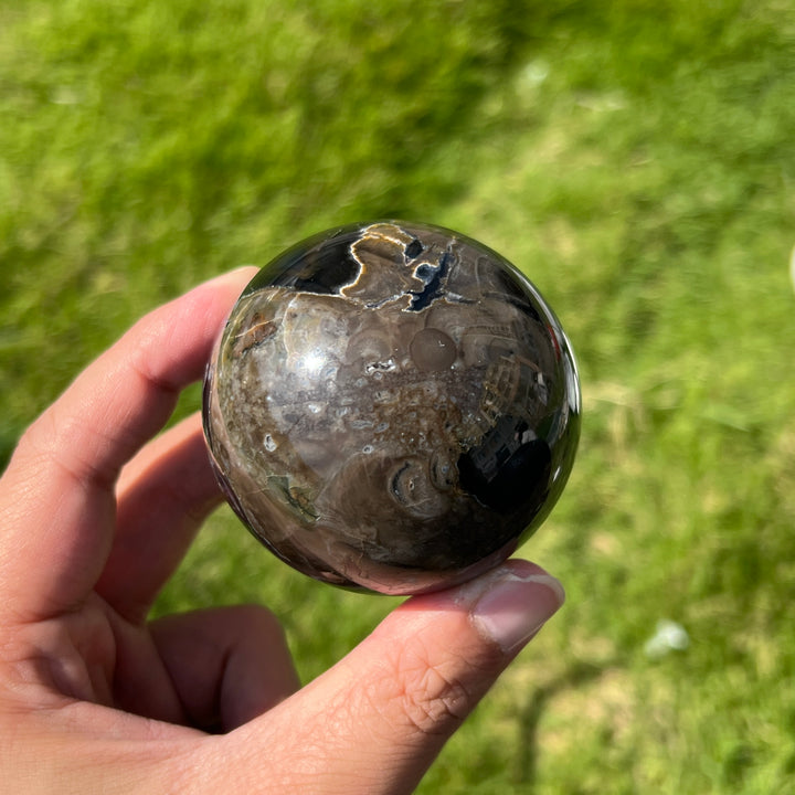 Natural Volcanic Agate Sphere
