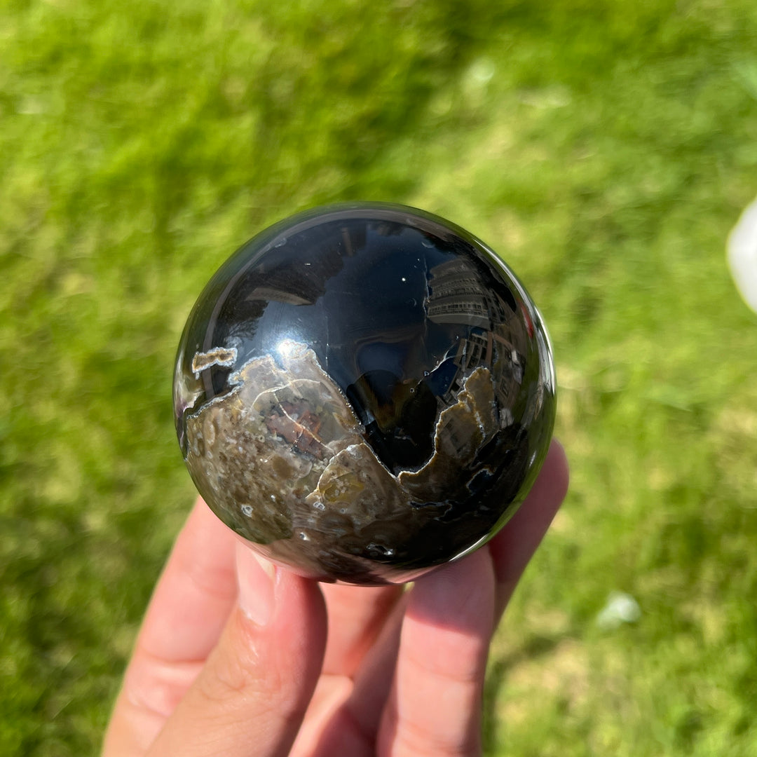 Natural Volcanic Agate Sphere