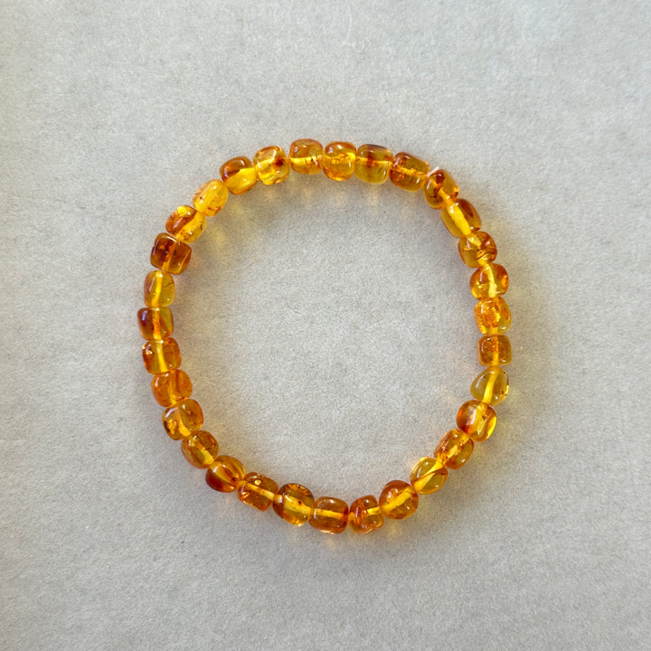 Flower Amber Bracelet 4.5-5.9mm