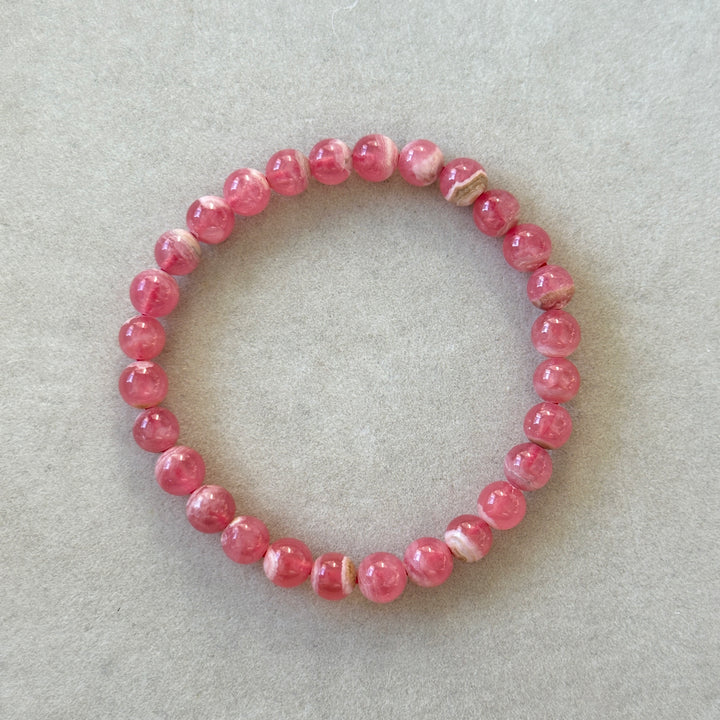 Rhodochrosite Bracelet 6-6.8mm
