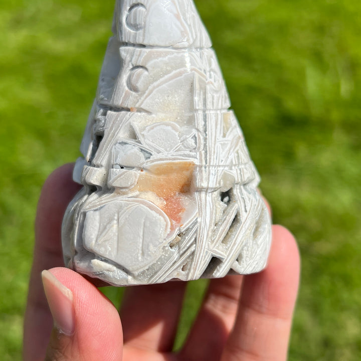 White Mexican Agate Gnome
