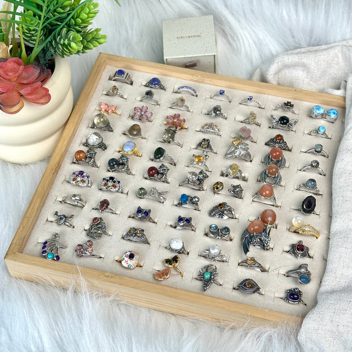 Unique,Crystal Ring Collection-7,S925