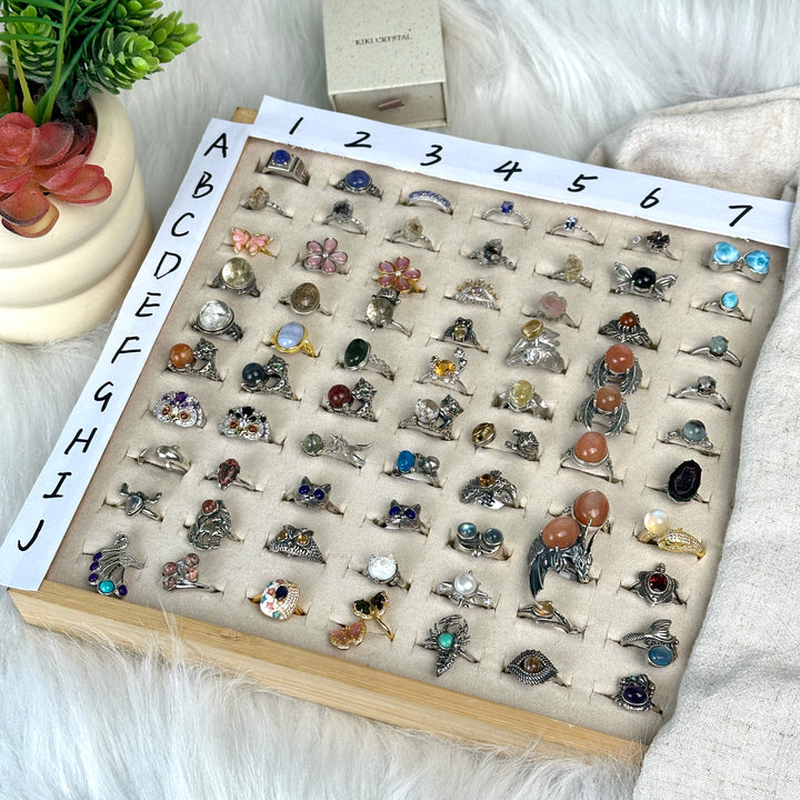 Unique,Crystal Ring Collection-7,S925