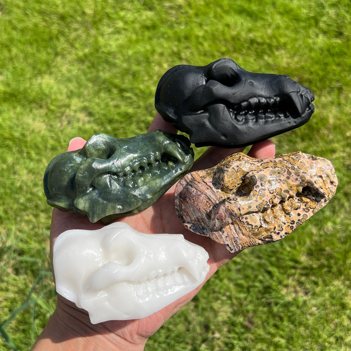 Natural Crystal Dinosaur Skull