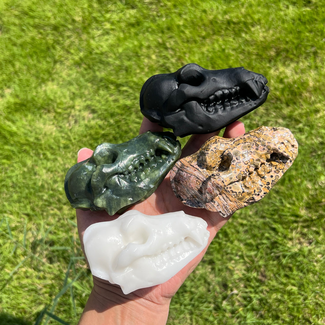 Natural Crystal Dinosaur Skull