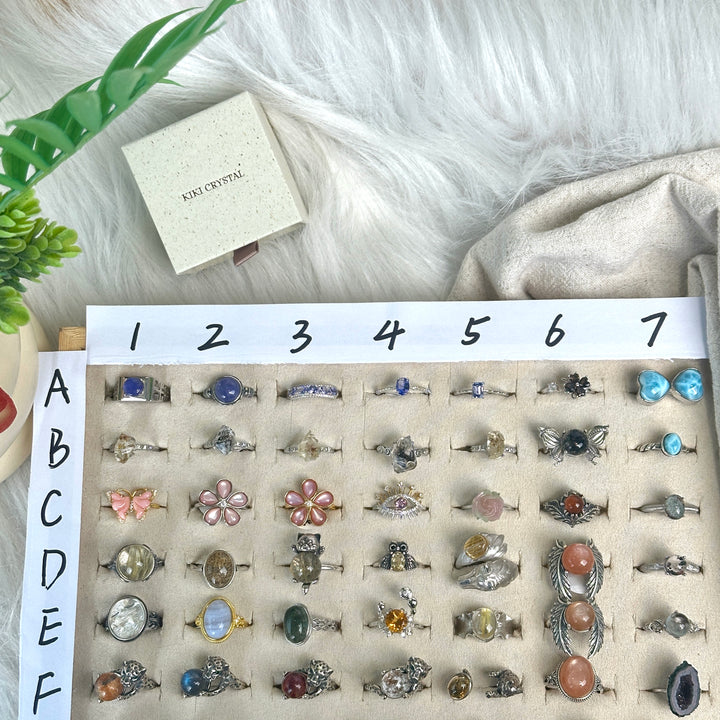 Unique,Crystal Ring Collection-7,S925