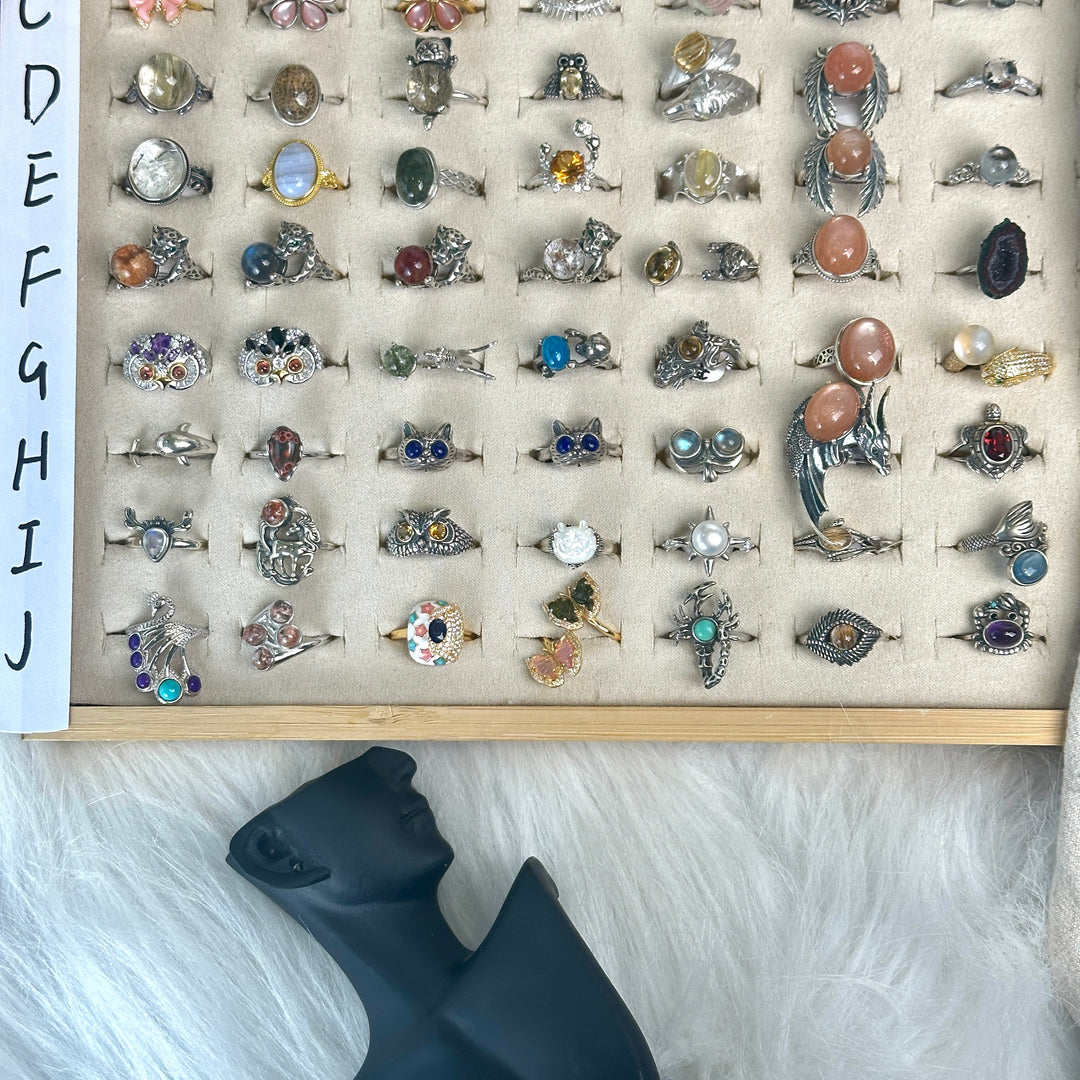 Unique,Crystal Ring Collection-7,S925