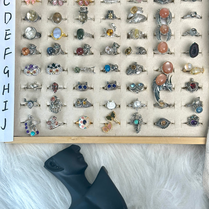Unique,Crystal Ring Collection-7,S925
