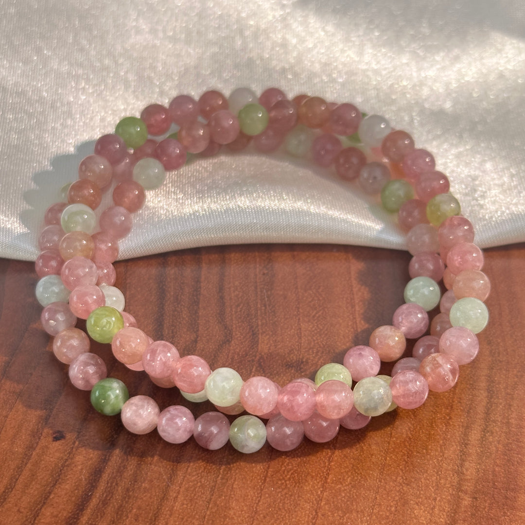 Tourmaline Triple Wrap Bracelet 5.2-5.4cm