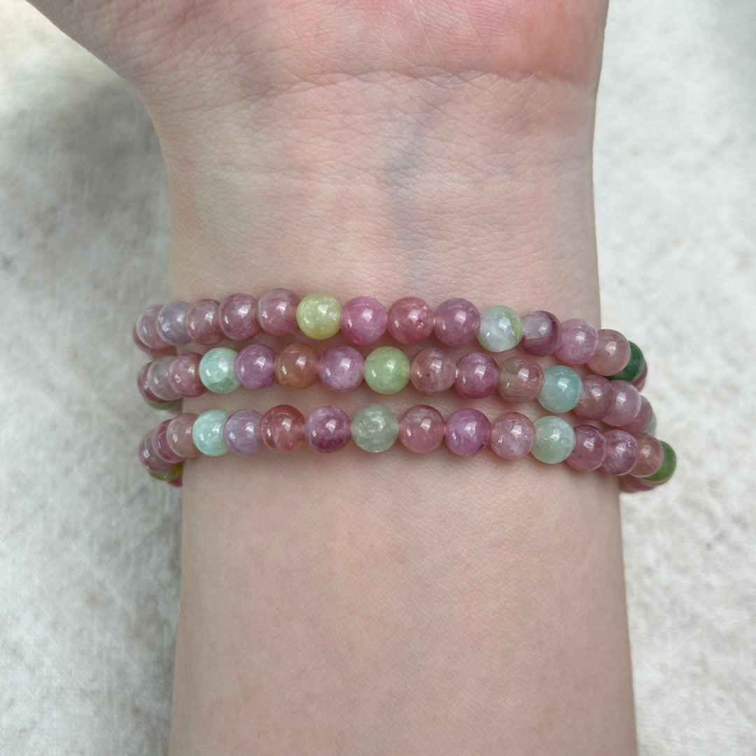 Tourmaline Triple Wrap Bracelet 5.2-5.4cm