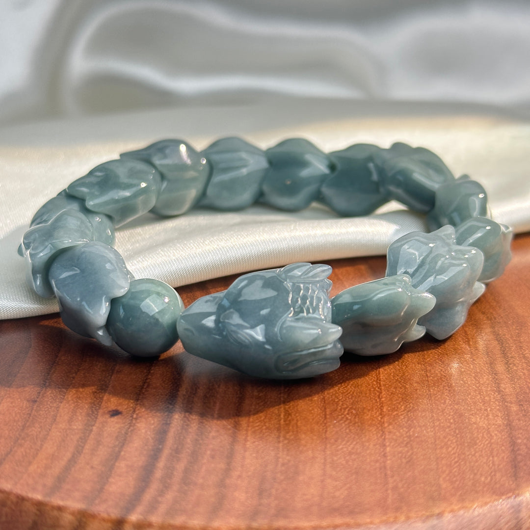 Jadeite Dragon Head Bracelet 10.9-11.3mm