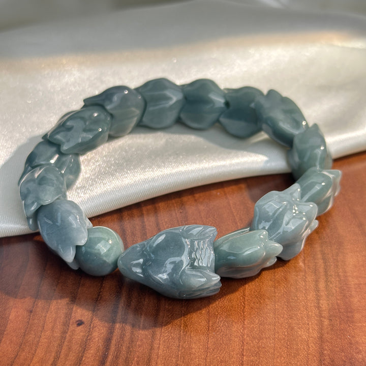Jadeite Dragon Head Bracelet 10.9-11.3mm
