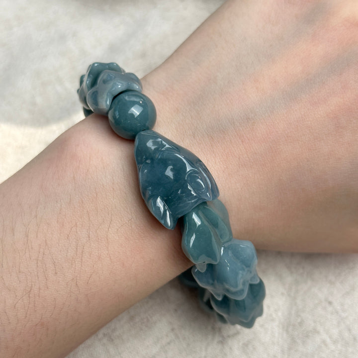 Jadeite Dragon Head Bracelet 10.9-11.3mm