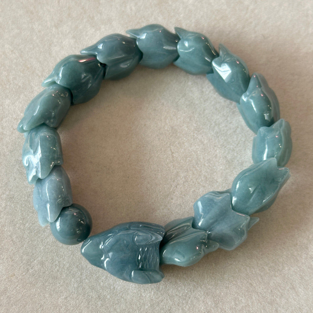 Jadeite Dragon Head Bracelet 10.9-11.3mm